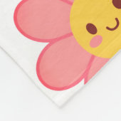 Geborduurde gepersonaliseerde bloem fleece deken (Hoek)