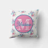 Geborduurde gepersonaliseerde eenhoorn kussen (Achterkant)