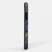 Geborduurde gewone wilde bloemen op denim achtergr Case-Mate iPhone case (Achterkant/rechts)