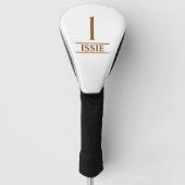 Geborduurde Golf Hoofddeksel Golfheadcover (Voorkant)