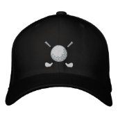 Geborduurde Golfbal & Clubs Muts Golf Liefde Pet (Voorkant)