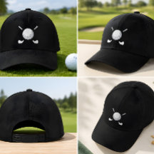 Geborduurde Golfbal & Clubs Muts Golf Liefde