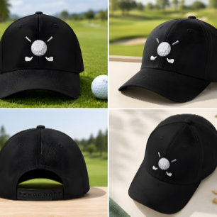 Geborduurde Golfbal & Clubs Muts Golf Liefde Pet