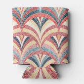 Geborduurde golvende bohemian naadloze print. blikjeskoeler (Achterkant)