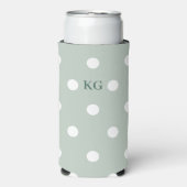 Geborduurde Groene Stippen Seltzer Blikjeskoeler (Seltzer Voorkant)
