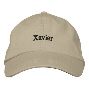 Geborduurde herennaam "Xavier", Pet