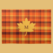 Geborduurde herfst geruite Thanksgiving placemats