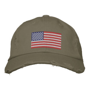Geborduurde hoed Amerikaanse vlag Pet