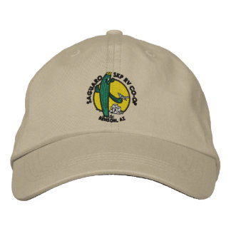 Geborduurde Hoed - Khaki Pet
