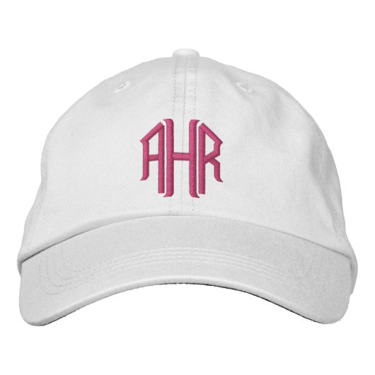 Geborduurde Hoed met Monogram Pet (Voorkant)