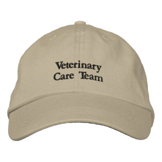 Geborduurde hoed voor het veterinaire zorgteam pet