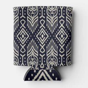 Geborduurde Ikat stof: etnische elegantie. Blikjeskoeler