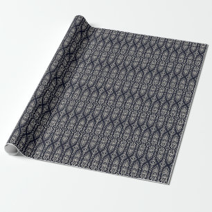 Geborduurde Ikat stof: etnische elegantie. Cadeaupapier