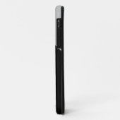 Geborduurde initialen Minimalistisch grijs en zwar Case-Mate iPhone Case (Achterkant/links)