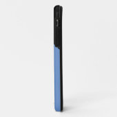 Geborduurde initialen Minimalistische zwarte & aqu Case-Mate iPhone Case (Achterkant/links)
