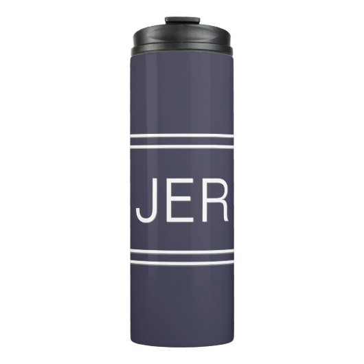 Geborduurde Initialen Stijlvolle Reisdrankaccessoi Thermosbeker (Voorkant)