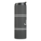 Geborduurde Initialen Stijlvolle Reisdrinkaccessoi Thermosbeker (Gedraaid links)
