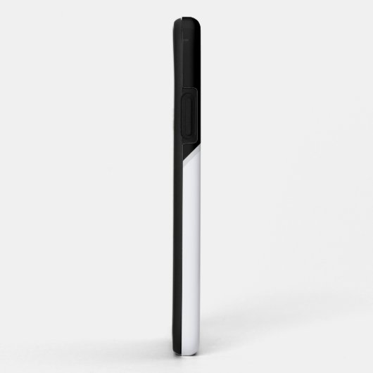 Geborduurde initialen Zwart-wit retro Case-Mate iPhone Case (Achterkant/rechts)