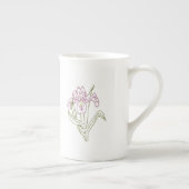Geborduurde Iris Bone China Kop (Rechts)