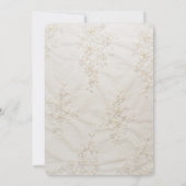 Geborduurde kant bruiloft dank u kaart (Achterkant)