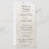 Geborduurde kant bruiloft programma (Voorkant)