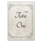 Geborduurde kant Trouwtafel nummers Kaart (Achterkant)
