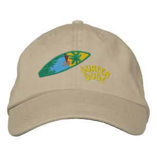 Geborduurde Kap Surfer Dude Pet