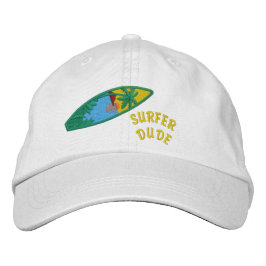 Geborduurde Kap Surfer Dude Pet