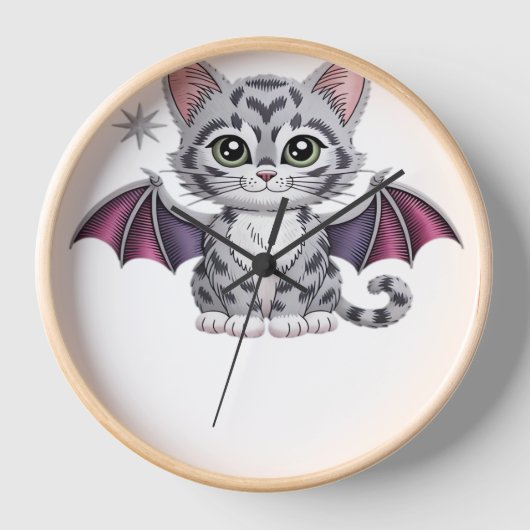 geborduurde kattenbat Classic T-Shirt (Voorkant)