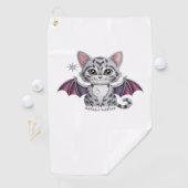 geborduurde kattenbat Classic T-Shirt Golfhanddoek (Insitu)