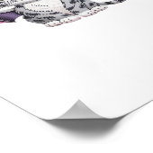 geborduurde kattenbat Classic T-Shirt Poster (Hoek)