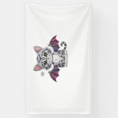 geborduurde kattenbat Classic T-Shirt Spandoek (Verticaal)