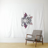 geborduurde kattenbat Classic T-Shirt Wandkleed (In Situ (horizontaal))