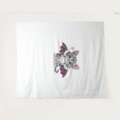 geborduurde kattenbat Classic T-Shirt Wandkleed (Voorkant (horizontaal))