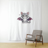 geborduurde kattenbat Classic T-Shirt Wandkleed (In situ)