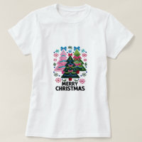 Geborduurde Kerstbomen – Pastel Prettig Kerstfeest