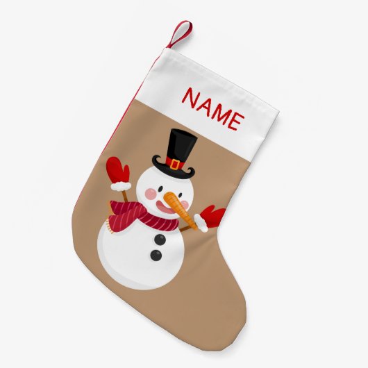 Geborduurde kerstkous met aangepaste naam kleine kerstsok (Voorkant (Hangend))