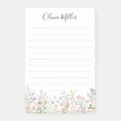 Geborduurde Kleurrijke Bloementuin Bloemige Voerin Post-it® Notes (Voorkant)