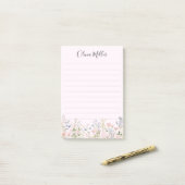 Geborduurde Kleurrijke Bloementuin Bloemige Voerin Post-it® Notes (Op bureau)