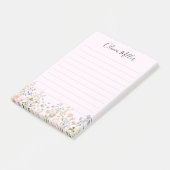 Geborduurde Kleurrijke Bloementuin Bloemige Voerin Post-it® Notes (Schuin)