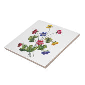 Geborduurde kleurrijke houten zuring tegeltje (Zijkant)