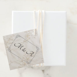 Geborduurde Lace Wedding Bedankt Favoriete Tag Bedankjes Labels