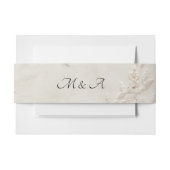 Geborduurde Lace Wedding Belly Band Uitnodigingen Wikkel (Voorkant Voorbeeld)