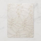 Geborduurde Lace Wedding Enclosure Kaart (Achterkant)