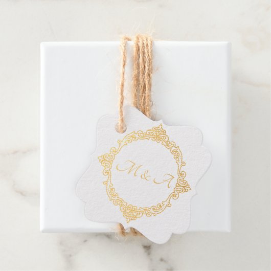 Geborduurde Lace Wedding Folie Favoriet Tag (Met doos)