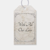 Geborduurde Lace Wedding Gift Label Cadeaulabel (Achterkant)