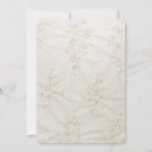 Geborduurde Lace Wedding Invitation Kaart (Achterkant)