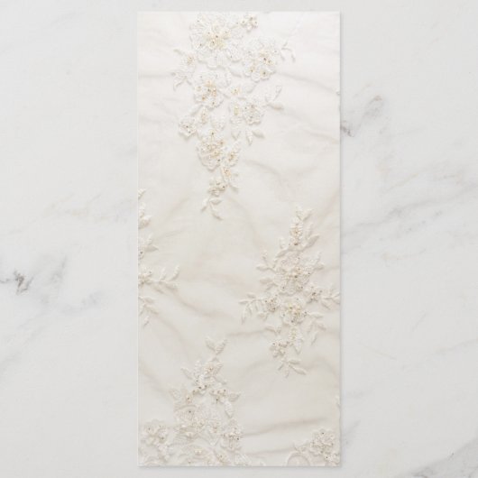 Geborduurde Lace Wedding Menu (Achterkant)