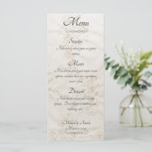 Geborduurde Lace Wedding Menu (Staand voorkant)