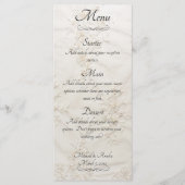 Geborduurde Lace Wedding Menu (Voorkant)
